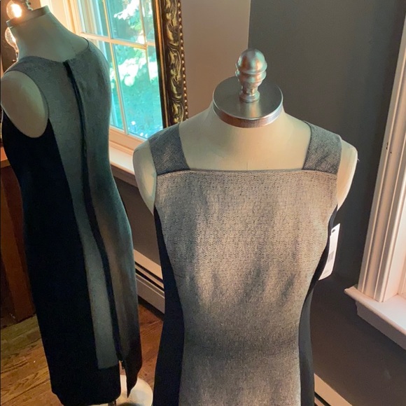 Lafayette 148 Sleeveless Mixed Media Dress, size 2 - Picture 3 of 7